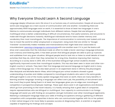 Why Everyone Should Learn A Second Language