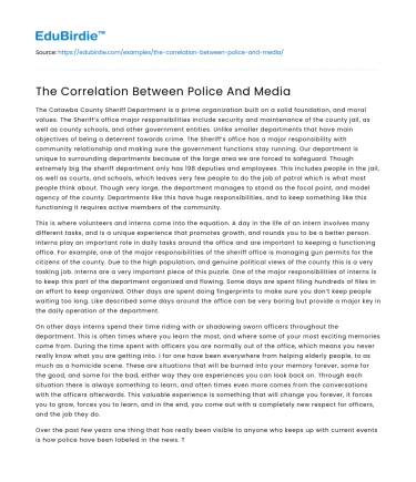 The Correlation Between Police And Media