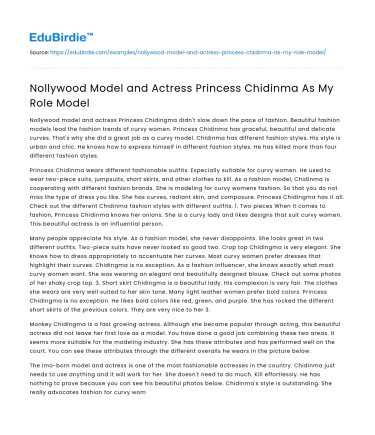 The Inspirational Influence of Princess Chidinma