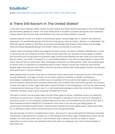 Is There Still Racism In The United States?