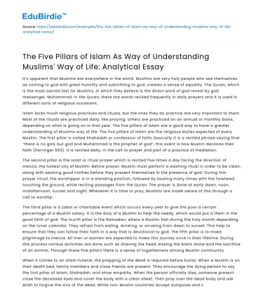 Understanding Muslims’ Way of Life: The Five Pillars of Islam