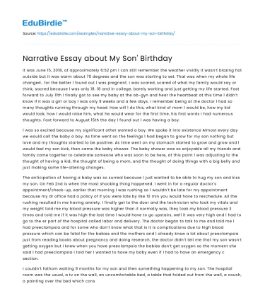 My Son’s Milestone Celebration