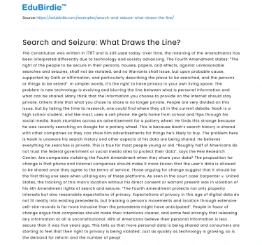 Search and Seizure: What Draws the Line?