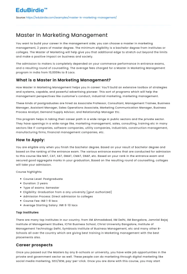 Advanced Strategies in Marketing Management