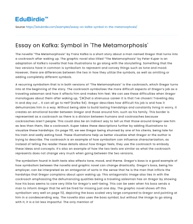 Essay on Kafka: Symbol in ‘The Metamorphosis’