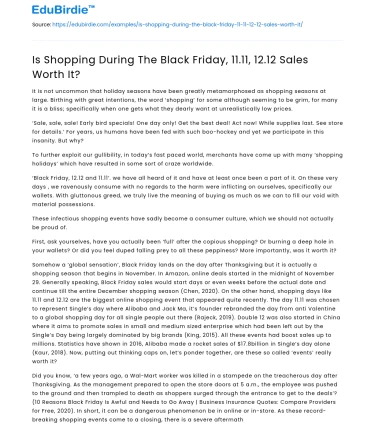 Is Shopping During The Black Friday, 11.11, 12.12 Sales Worth It?