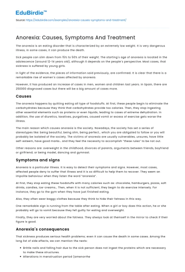 Anorexia: Exploring Causes, Symptoms, and Treatments