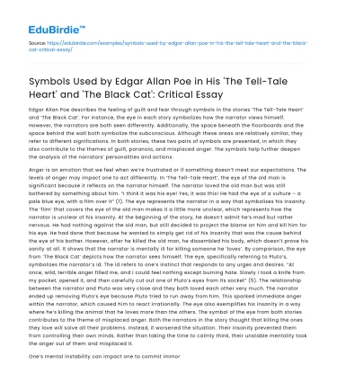 Symbolism in Poe’s The Tell-Tale Heart and The Black Cat Analysis