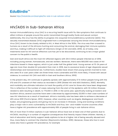 HIV/AIDS in Sub-Saharan Africa