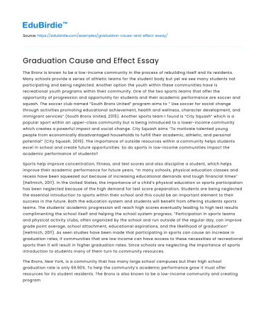 Graduation Cause and Effect Essay