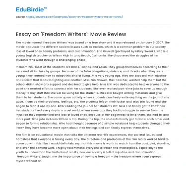 Freedom Writers’: An Impactful Cinematic Journey