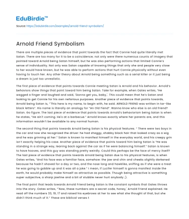 Arnold Friend Symbolism