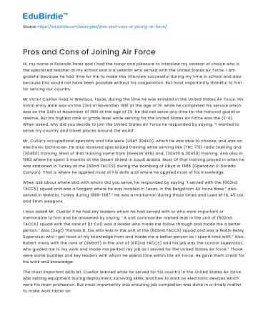 Pros and Cons of Joining Air Force
