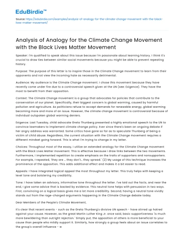 Comparing Climate Change with Black Lives Matter