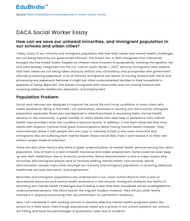 DACA Social Worker Essay