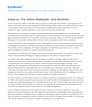 Feminist Perspectives in ‘The Yellow Wallpaper’