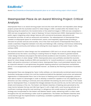 Steampacket Place As an Award Winning Project: Critical Analysis