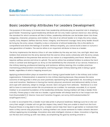 Essential Traits for Cultivating Leadership Skills