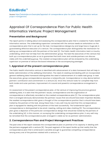 Strategizing Communication in Public Health Informatics