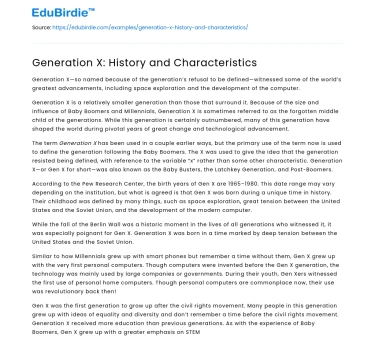 Generation X: History and Characteristics