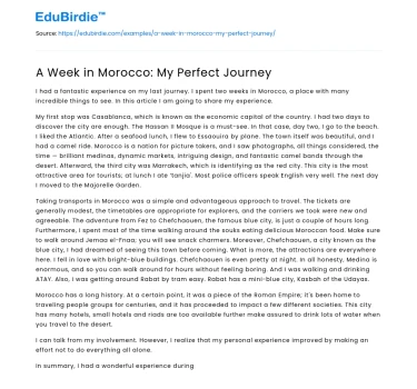 A Week in Morocco: My Perfect Journey