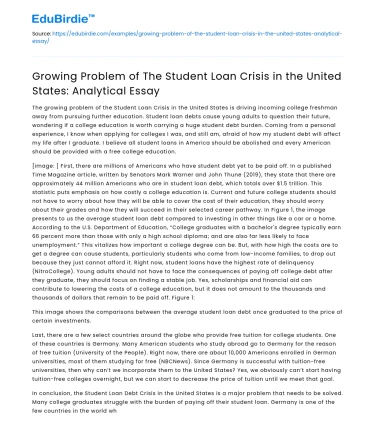 Growing Problem of The Student Loan Crisis in the United States