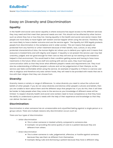 Diversity and Discrimination: Navigating Complexities
