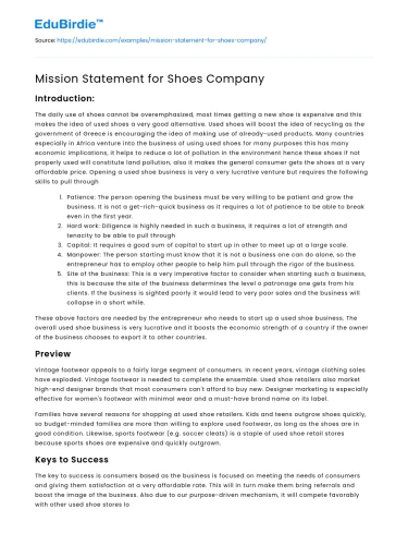 Crafting an Impactful Mission Statement for Footwear Brands