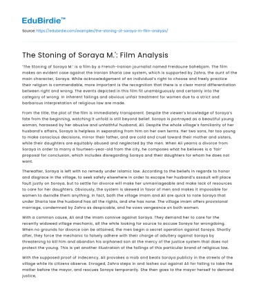 The Stoning of Soraya M.’: Film Analysis