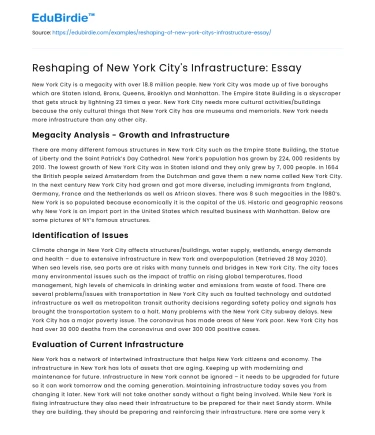 Transforming New York City: Infrastructure Innovations