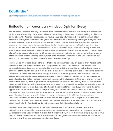 The American Psyche: A Critical Examination