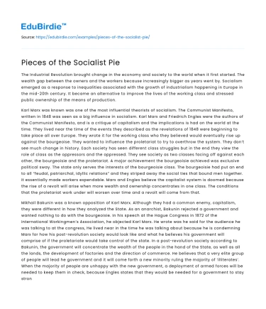 Pieces of the Socialist Pie