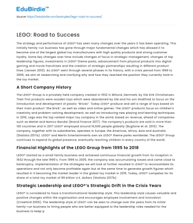 LEGO: Road to Success