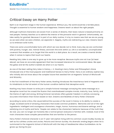 Cultural Legacy and Critique of Harry Potter