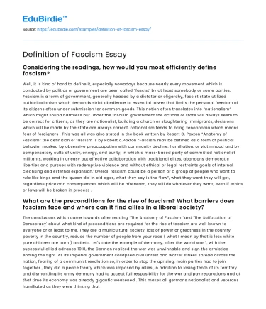 The Core Principles of Fascism