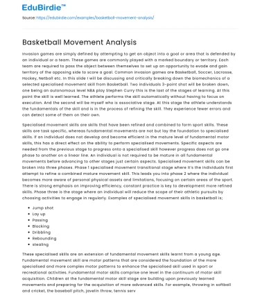 Basketball Movement Analysis
