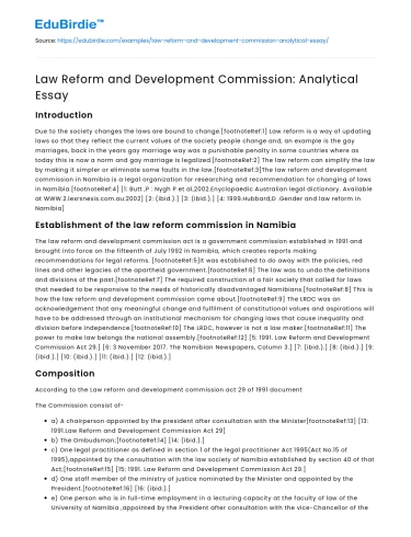 The Impact of Law Reform Commissions