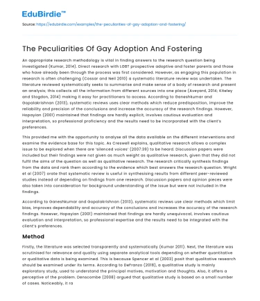 The Peculiarities Of Gay Adoption And Fostering