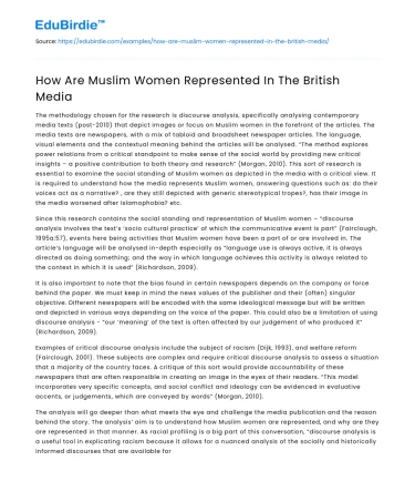 How Are Muslim Women Represented In The British Media