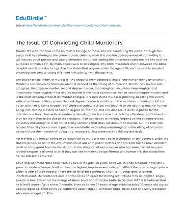 Convicting Juvenile Offenders