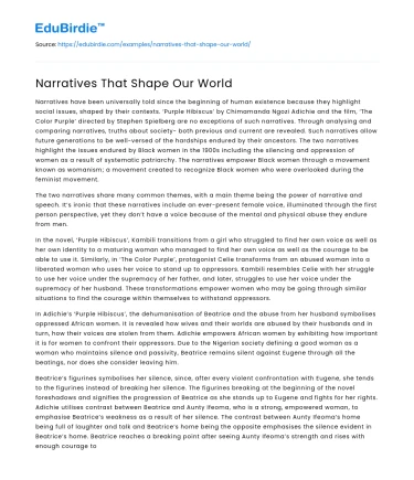 Narratives That Shape Our World