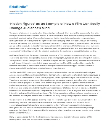 Hidden Figures’ demonstrates film’s impact on audience