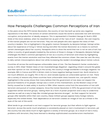 How Persepolis Challenges Common Perceptions of Iran