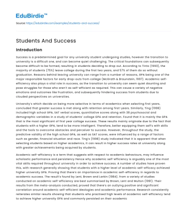 Students And Success