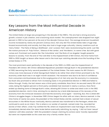 Key Lessons from the Most Influential Decade in American History