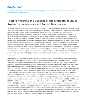 Tourism in Saudi Arabia