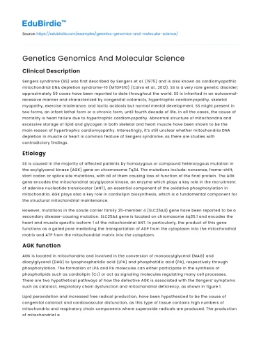 Genetics Genomics And Molecular Science