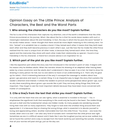 The Little Prince: Characters Analysis, Best & Worst Parts