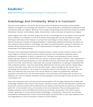 Scientology And Christianity: What Is In Common?
