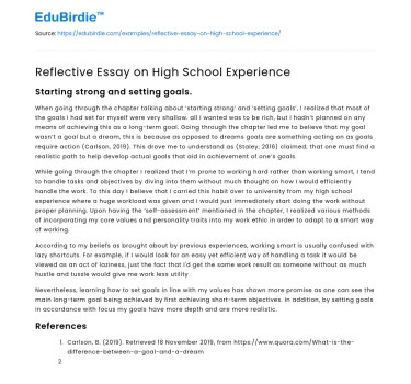 High School: A Transformative Journey